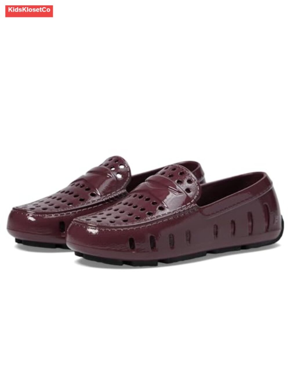 Kids Prodigy Driver Patent Loafers Water-Friendly Pull-On Shoes